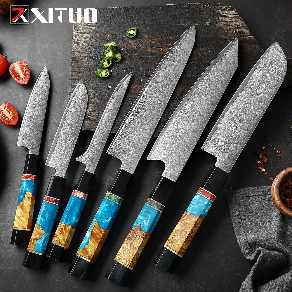 Damascus Steel Kitchen Knives Set - KingCutlery