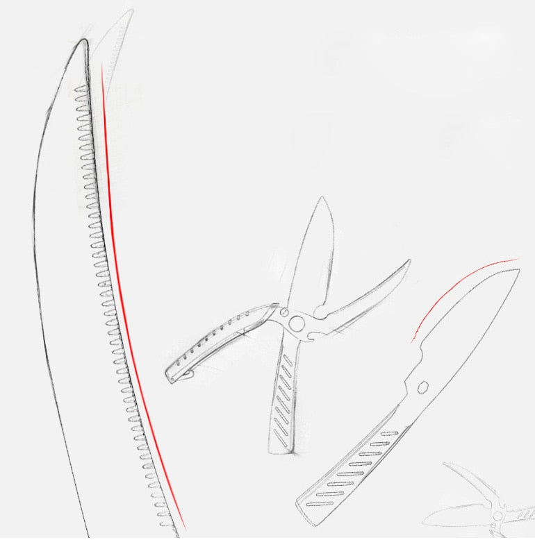 kitchen multi-function scissors - KingCutlery