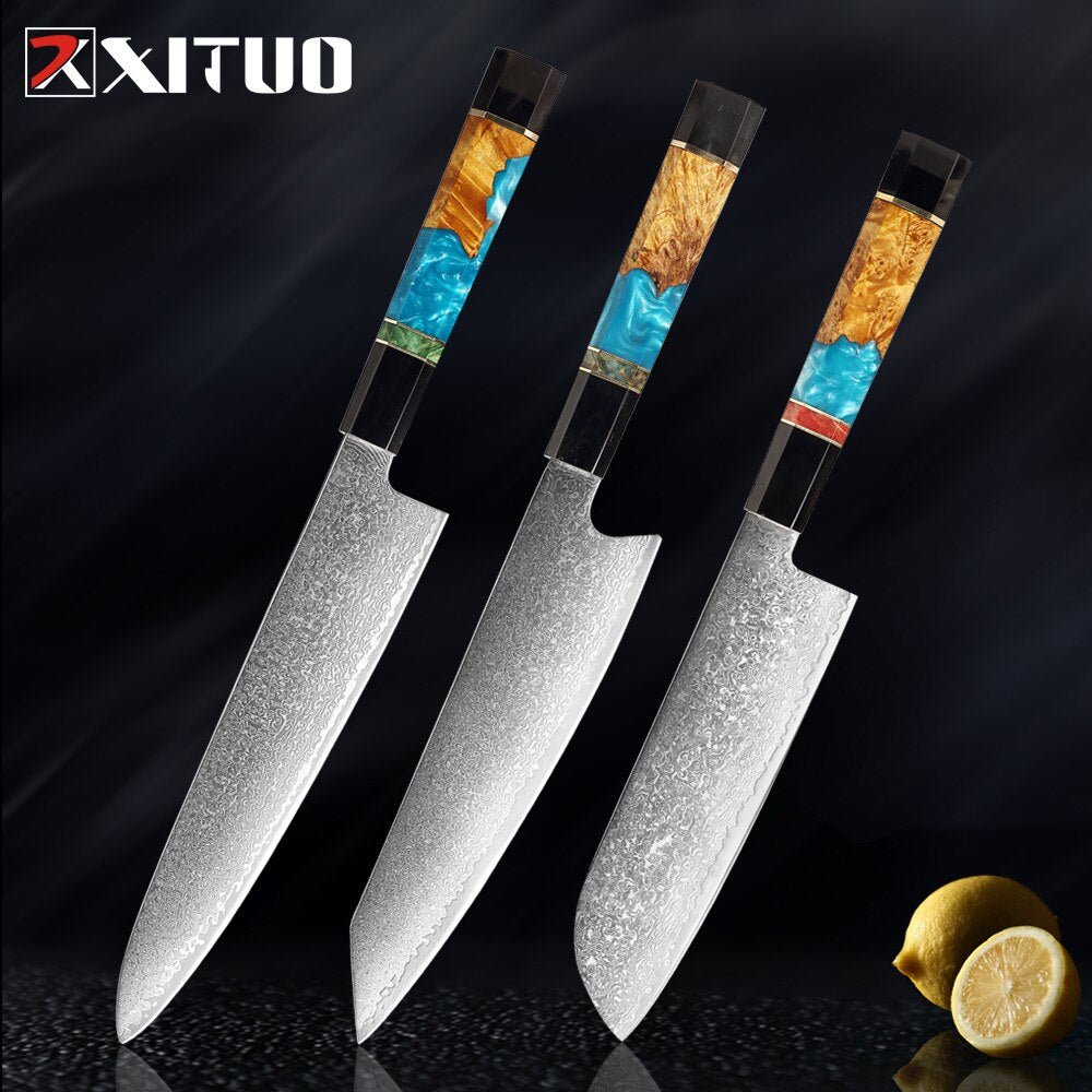 Damascus Steel Kitchen Knives Set - KingCutlery