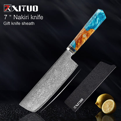Damascus Steel Japanese Knife Set - KingCutlery
