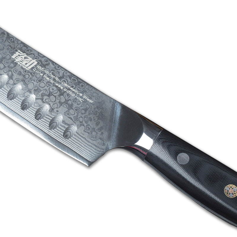 Damascus 7 Inch Santoku Knife Western Style Chef  Knife - KingCutlery