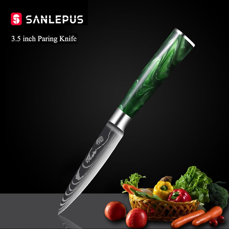 1-10 Pcs Chef Knife Set Japanese Santoku - KingCutlery