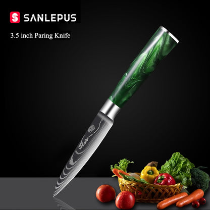 1-10 Pcs Chef Knife Set Japanese Santoku - KingCutlery