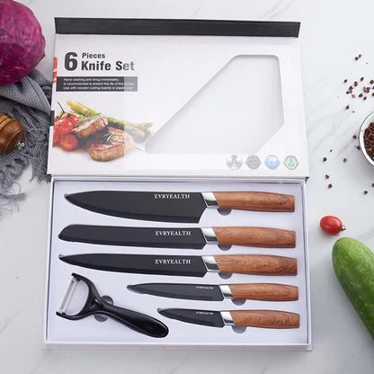 Black Stainless Steel Six-Piece Set - KingCutlery