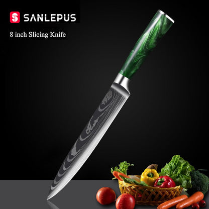 1-10 Pcs Chef Knife Set Japanese Santoku - KingCutlery