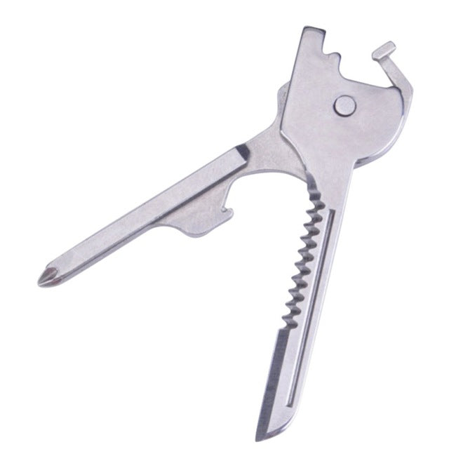 6 in1 Stainless Steel  Multi tool Keychain - KingCutlery