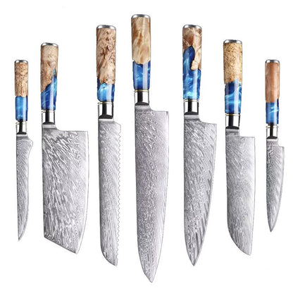 1-10 Piece Hand Forged Damascus Kitchen Set - KingCutlery