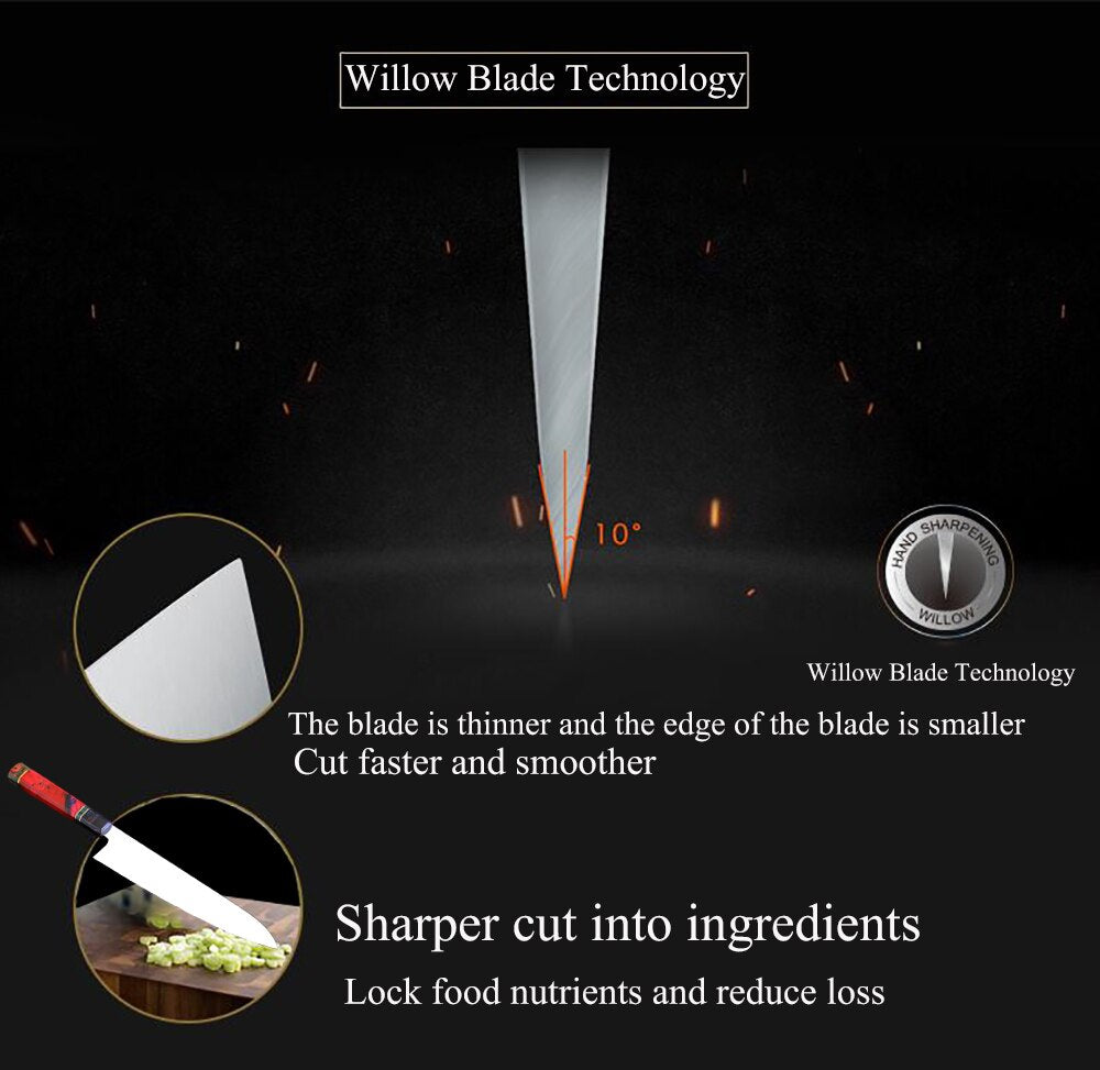 High Carbon Stainless Steel Blade Japanese Kitchen Knife - KingCutlery