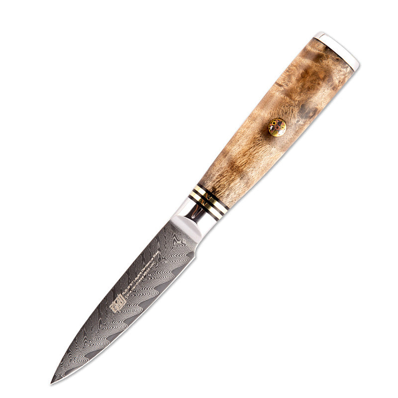 Damascus Shadow Wood Fruit Knife - KingCutlery