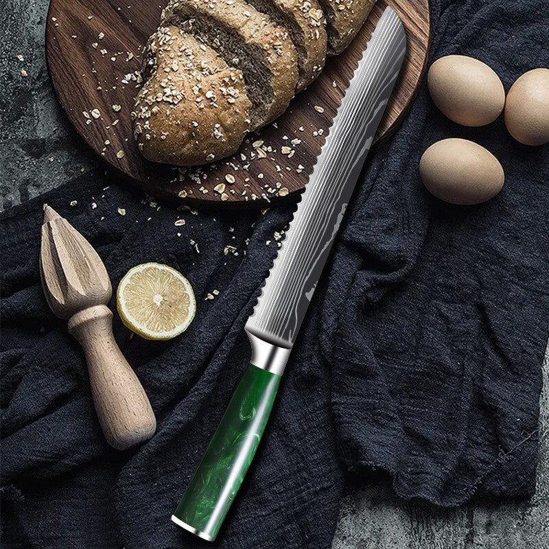 1-10 Pcs Chef Knife Set Japanese Santoku - KingCutlery