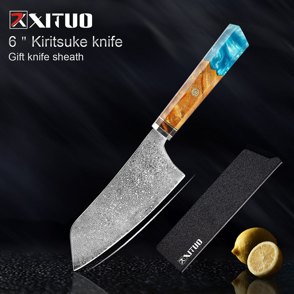 Damascus Steel Japanese Knife Set - KingCutlery