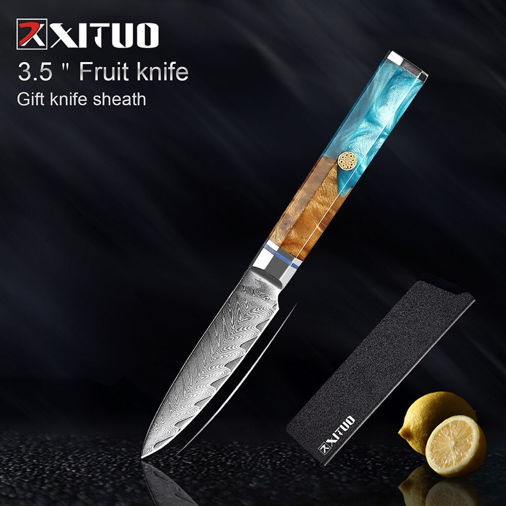 1-9Pcs Damascus Chef Knife Set - KingCutlery