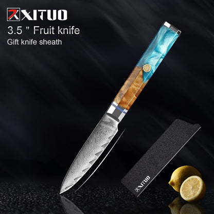 1-9Pcs Damascus Chef Knife Set - KingCutlery