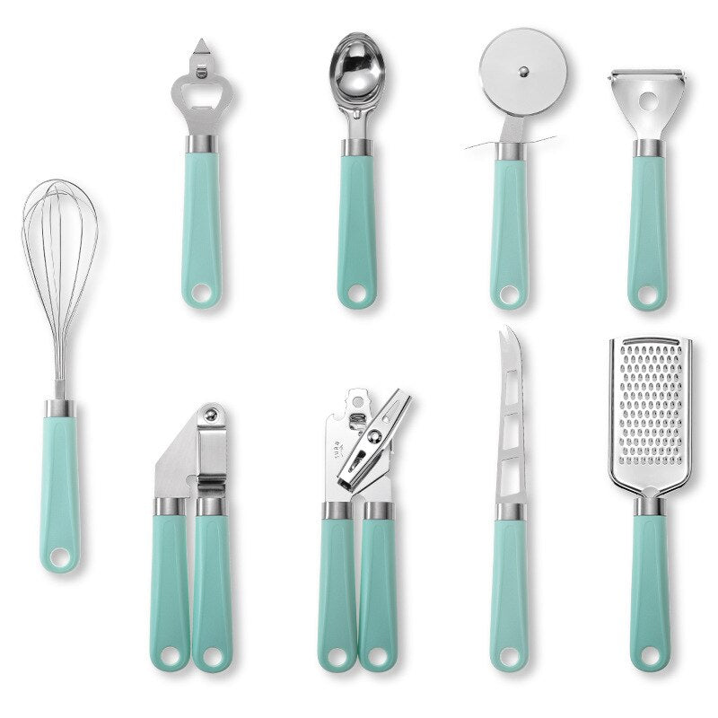 9 Pcs Stainless Steel Kitchen Utensil Set - KingCutlery