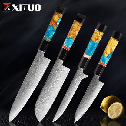 Damascus Steel Kitchen Knives Set - KingCutlery