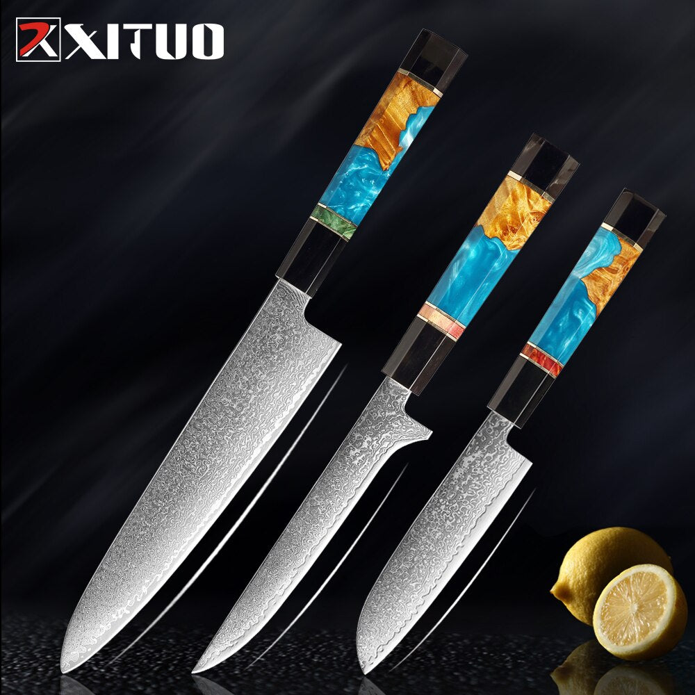 Damascus Steel Kitchen Knives Set - KingCutlery