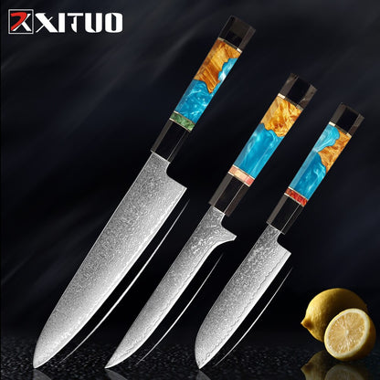 Damascus Steel Kitchen Knives Set - KingCutlery