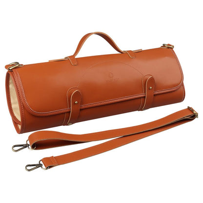 Kitchen Chef Knife Bag Roll Bag Synthetic Leather Knife Carrying Storage Case with 10 Pockets - KingCutlery
